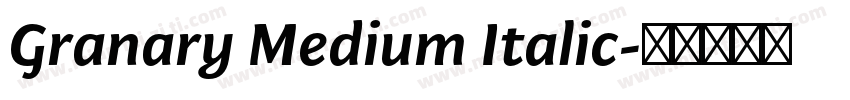 Granary Medium Italic字体转换